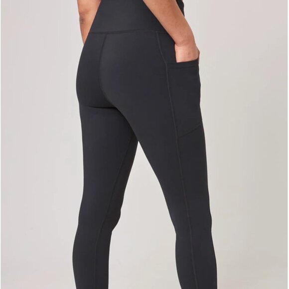 Mondetta Women's Yoga Pants Capri High Waist Large Black - Picture 1 of 8